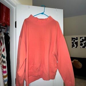 Essentials Women's Cowl Neck Sweater in Coral